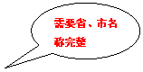 椭圆形标注:需要省、市名称完整